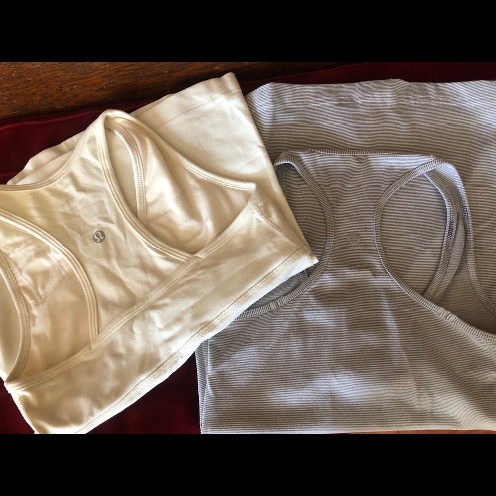Two Lululemon Tanks size 2
